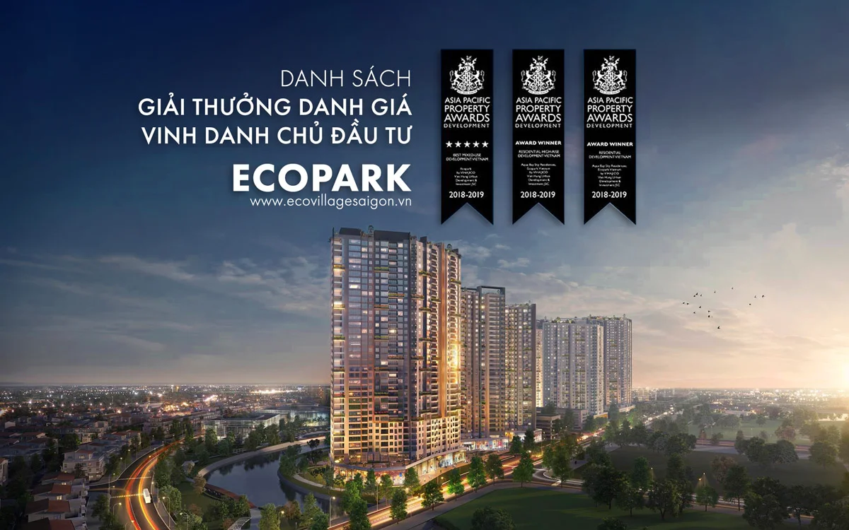 Danh sách những giải thưởng Chủ đầu tư Ecopark