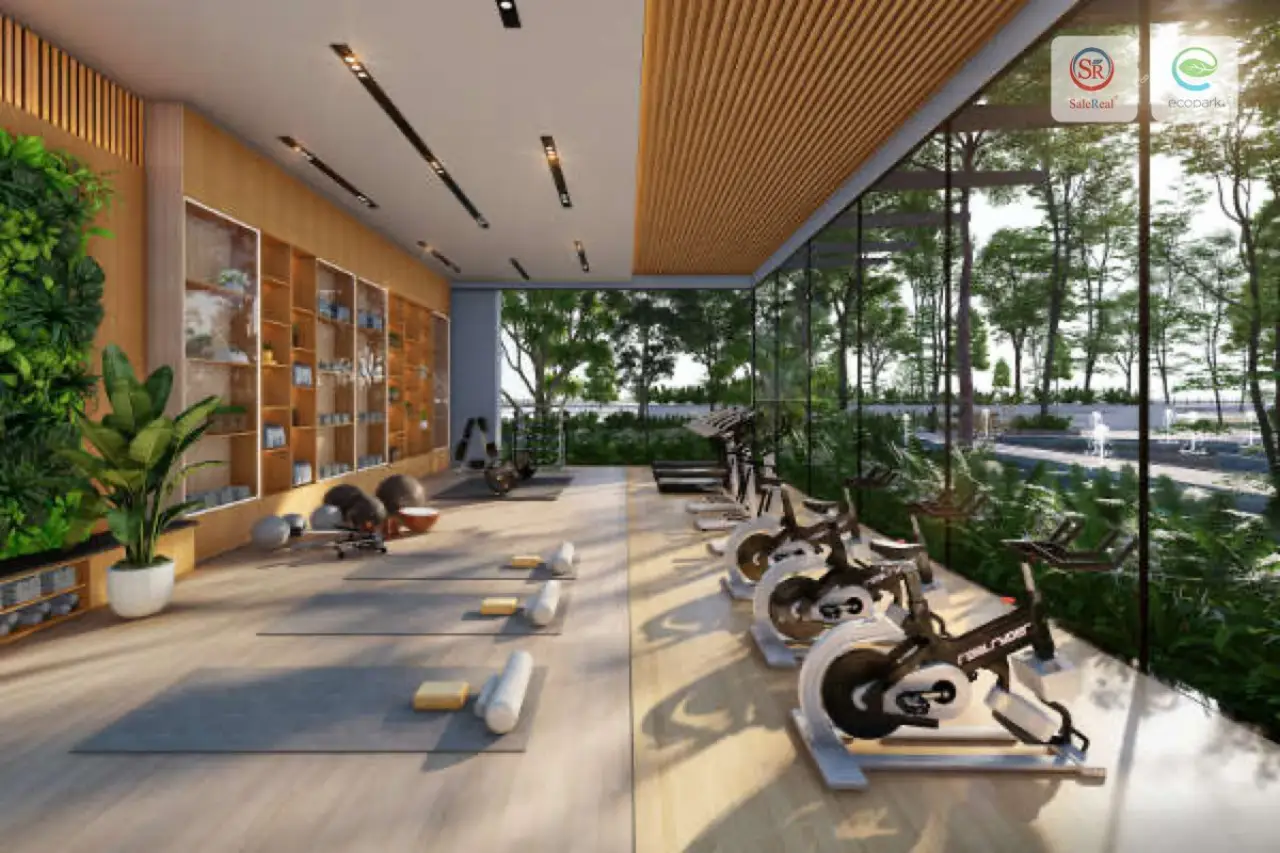 Phòng gym phục vụ nhu cầu sức khoẻ cư dân tại Eco Retreat Long An