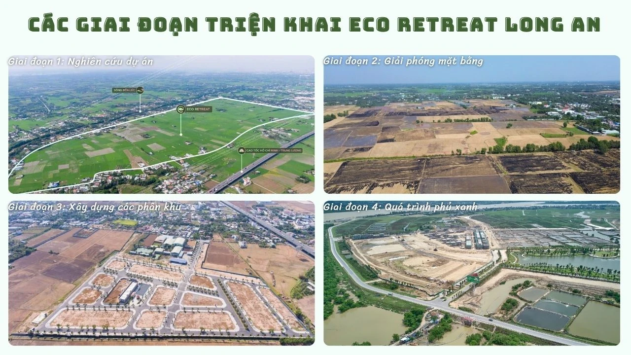 Các giai đoạn triển khai dự án Eco Retreat Long An