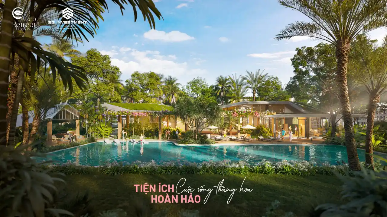 Hồ bơi tại Eco Retreat Long An